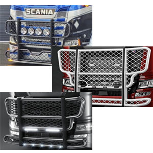 TrucKDANET Accesorios de acero inoxidable para camiones SCANIA, perfiles  internos máscara Pestañas : .es: Coche y moto